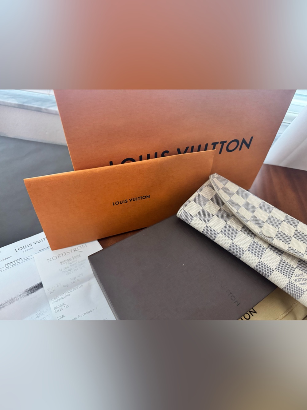 Louis Vuitton Damier Azur Emile Wallet